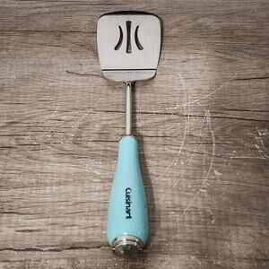 Vintage Cuisinart Stainless Steel Slotted Spatula Turner Blue Handle